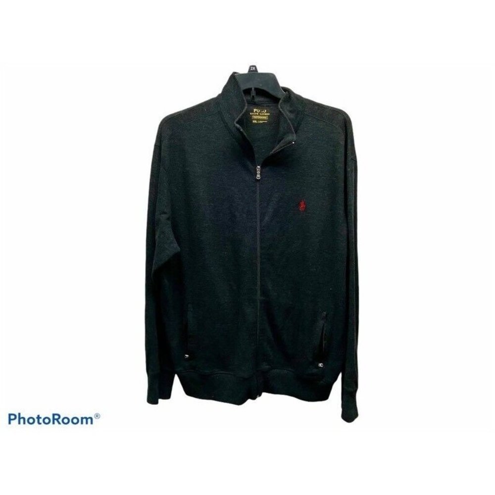 Polo Ralph Lauren Performance Mens Jacket Coat Gray Heathered Pockets Zipper XXL